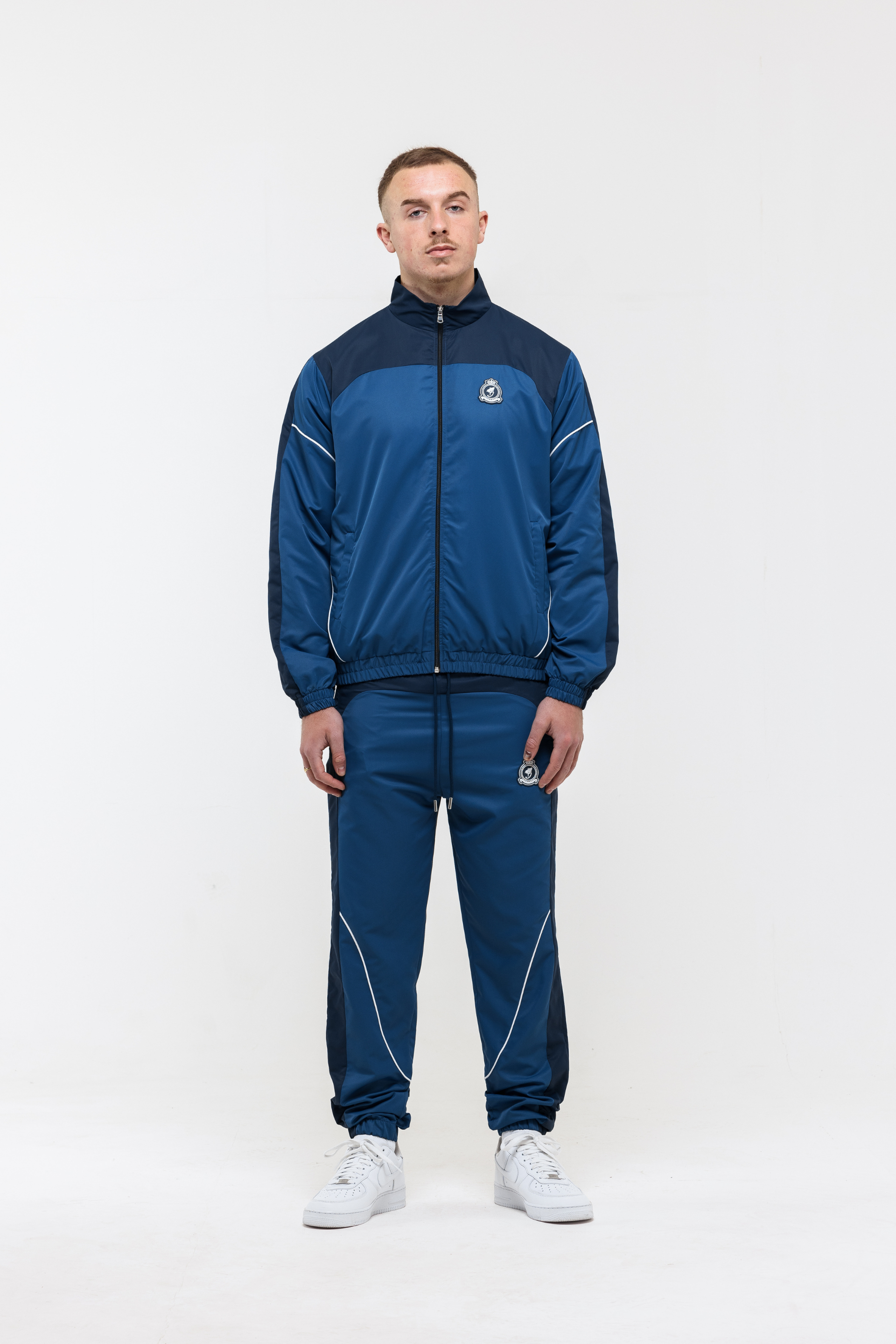 Rubber Stamped HRH Jacket - Navy Blue