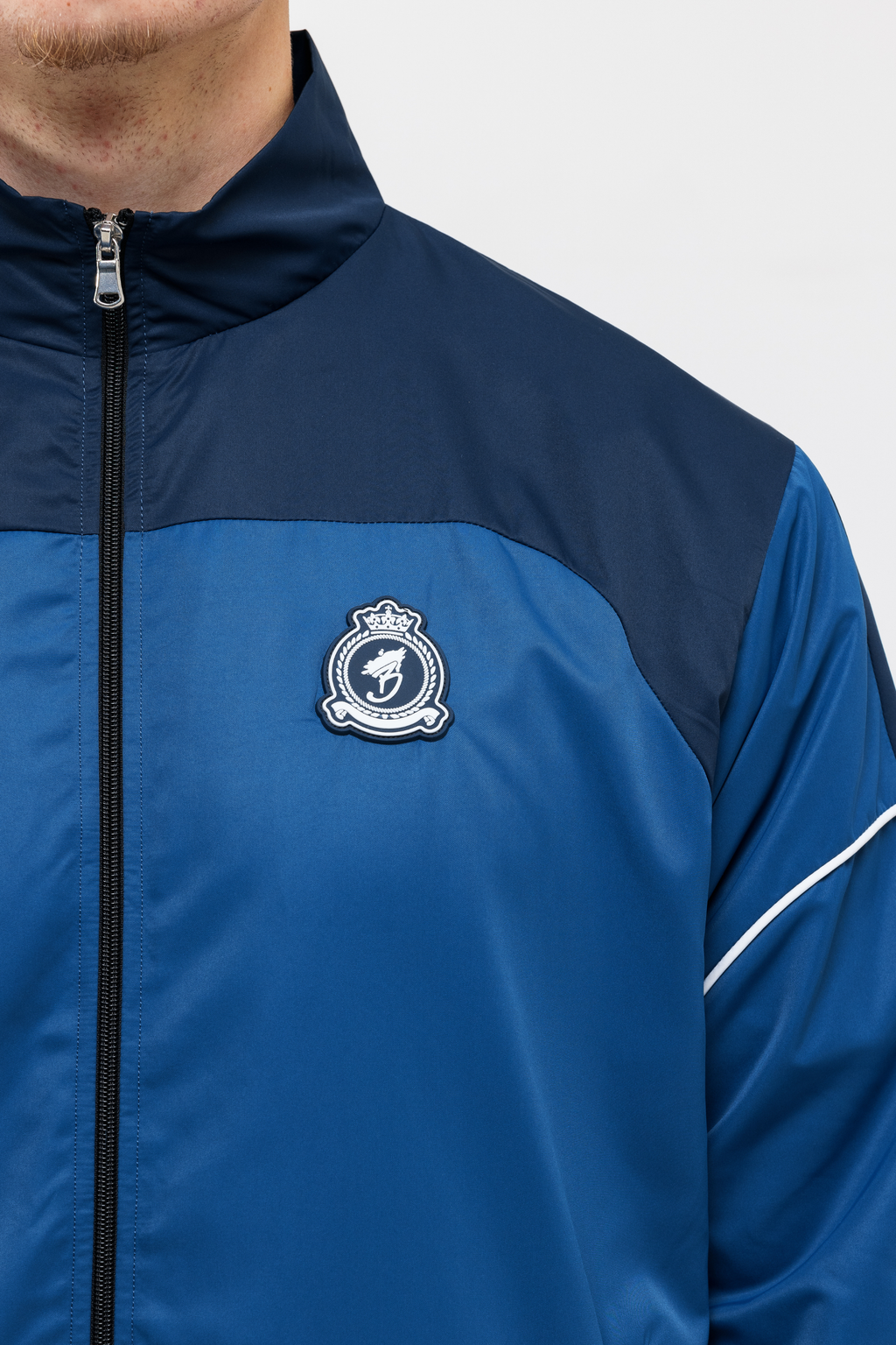 Rubber Stamped HRH Jacket - Navy Blue