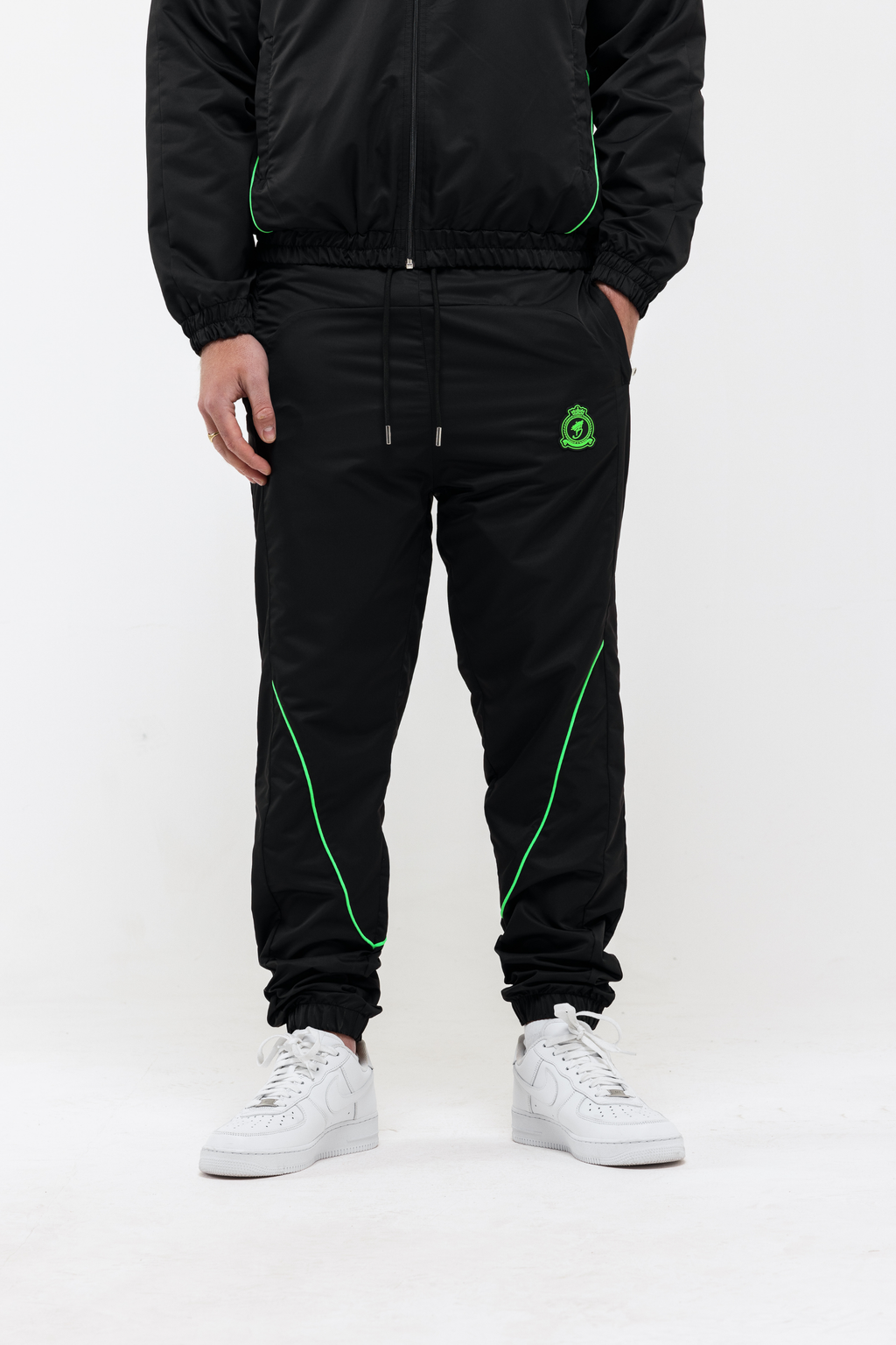 Rubber Stamped HRH Jogger - Black/ Green