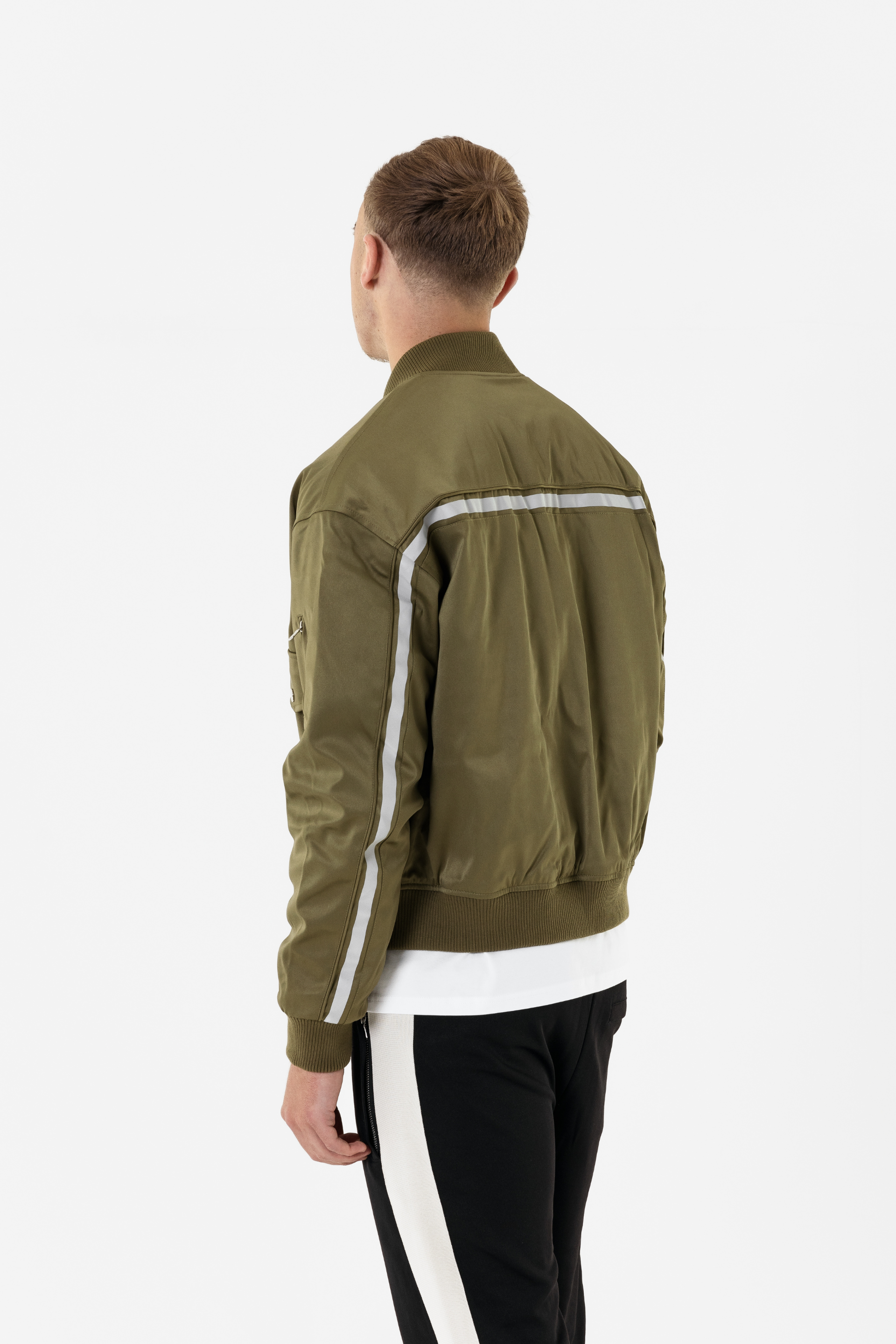 The Bomber Jacket (Satin Edition) - Khaki
