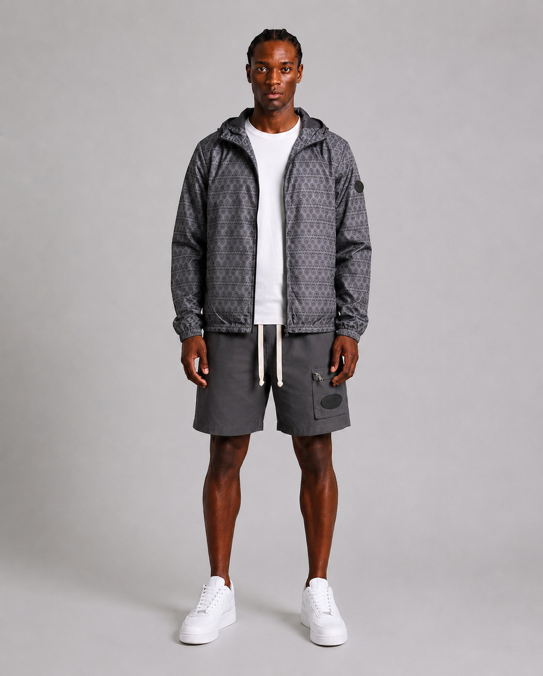 Benjart Reversible Tab Windbreaker - Black