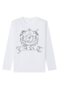 JART Regal Crest Long Sleeve Tee - White