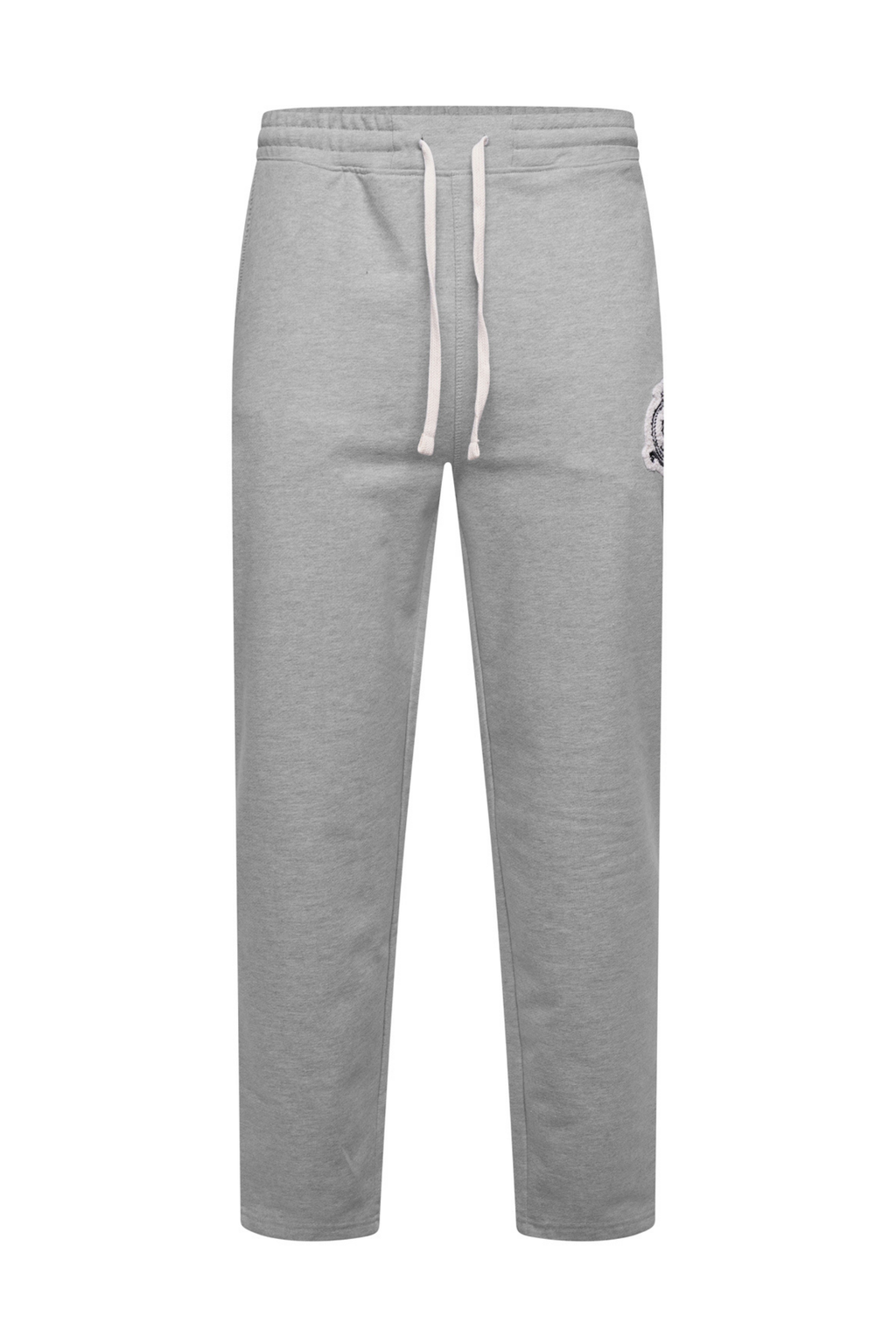 Chenille Badge Joggers - Melange Grey