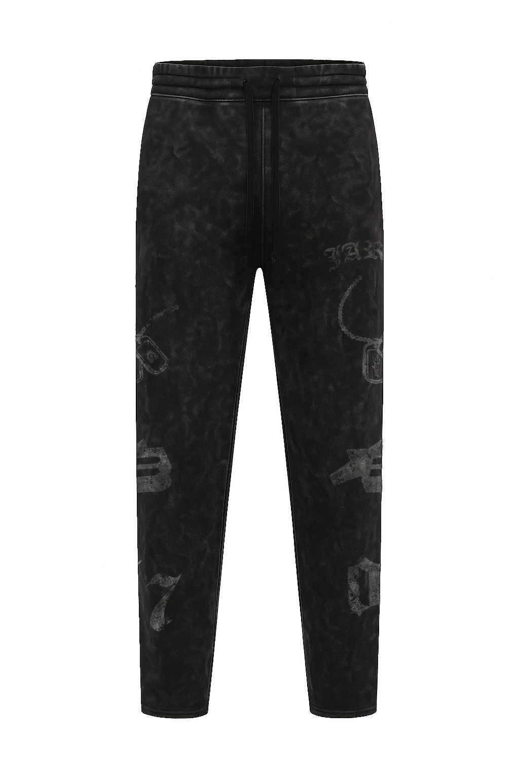 Benjart JART Regal Crest Joggers in acid black, side view