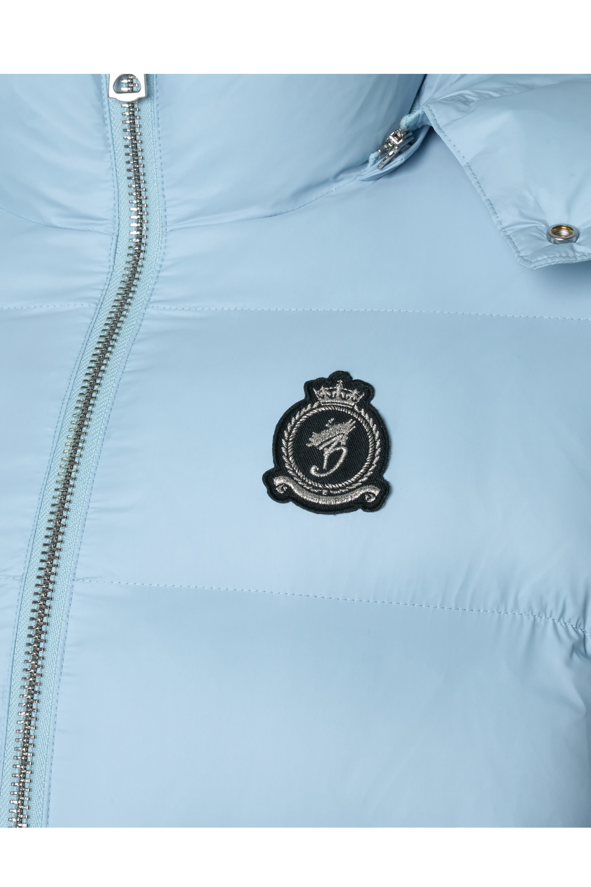 HRH Puffer Chrome Zip - Ice Blue