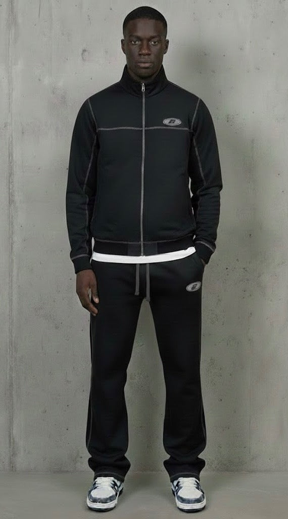 B Nylon Track Joggers - Black