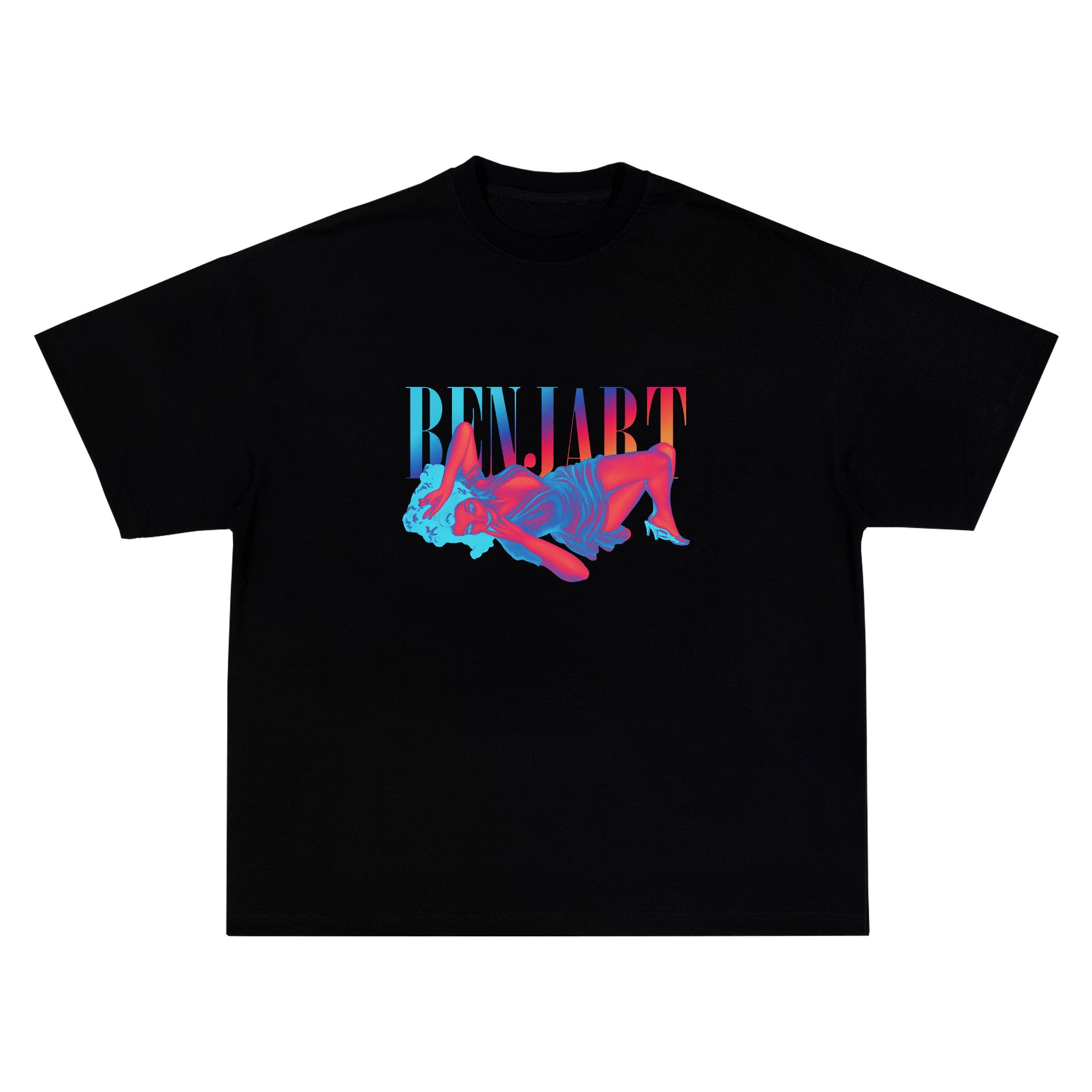 Benjart After Hours T-Shirt in black, print detail