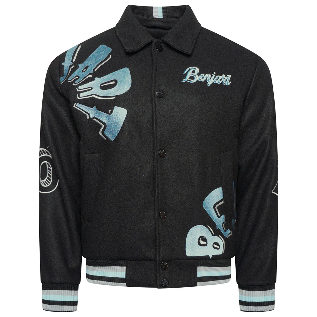 The Pop Art Varsity Jacket - Black