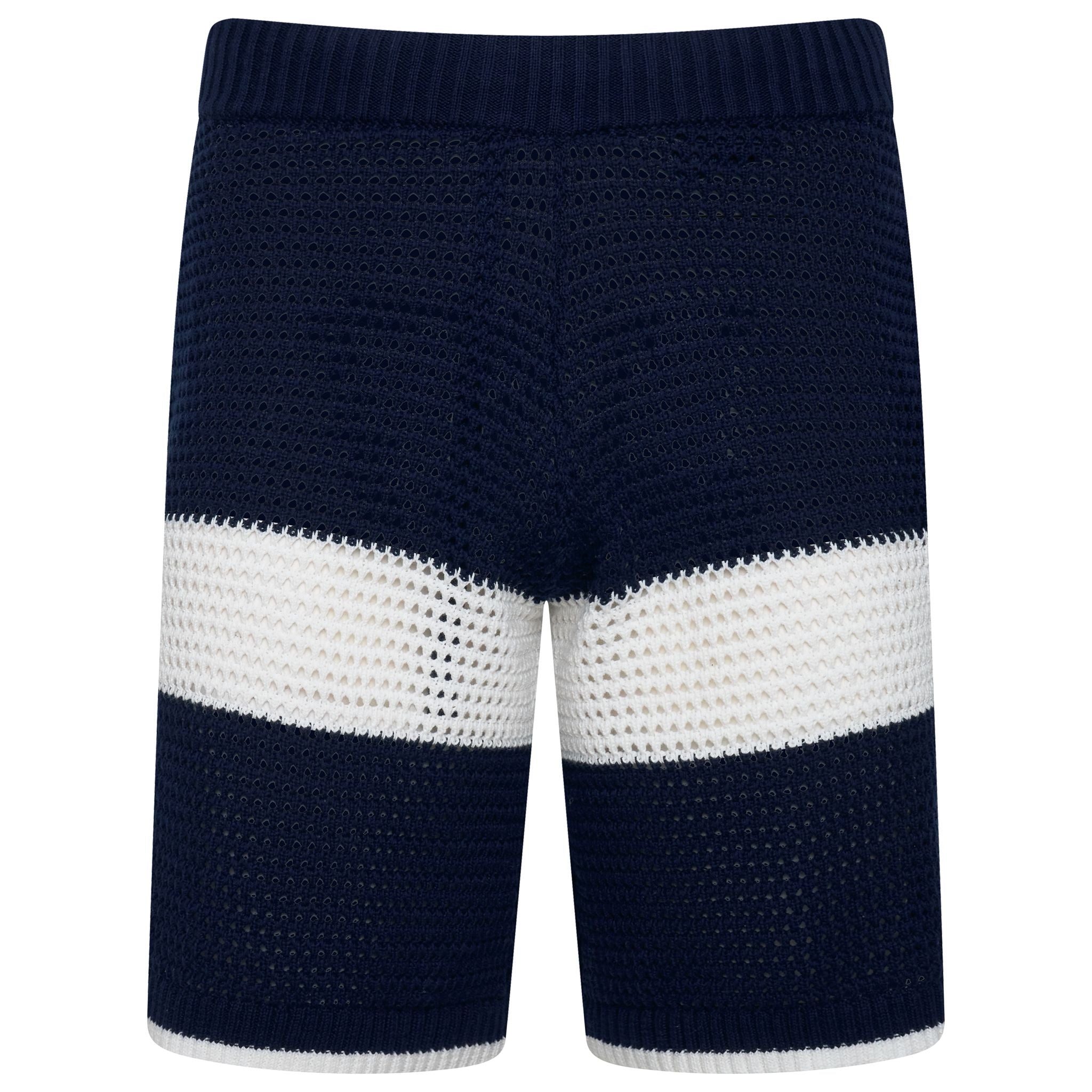 Crochet Knit Shorts -  Pageant Blue