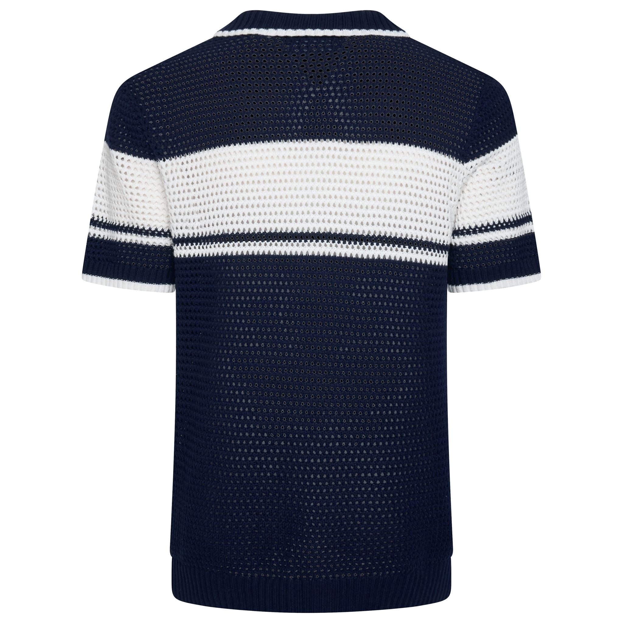 Crochet Knit Shirt - Pageant Blue