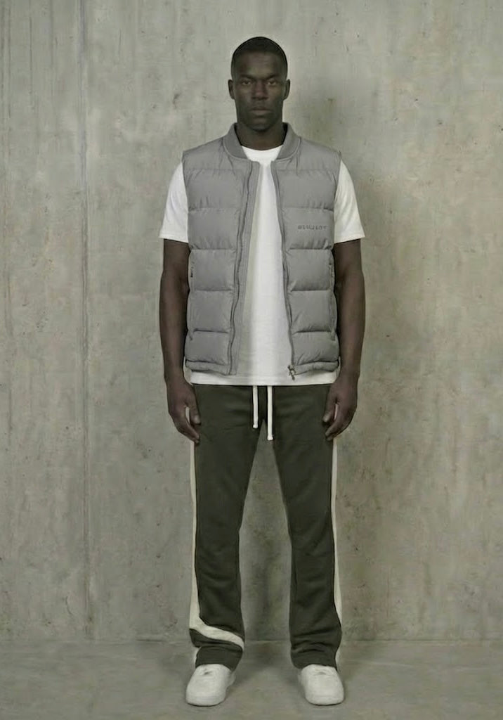 Benjart Cartier Tactical Gilet in grey, detail view