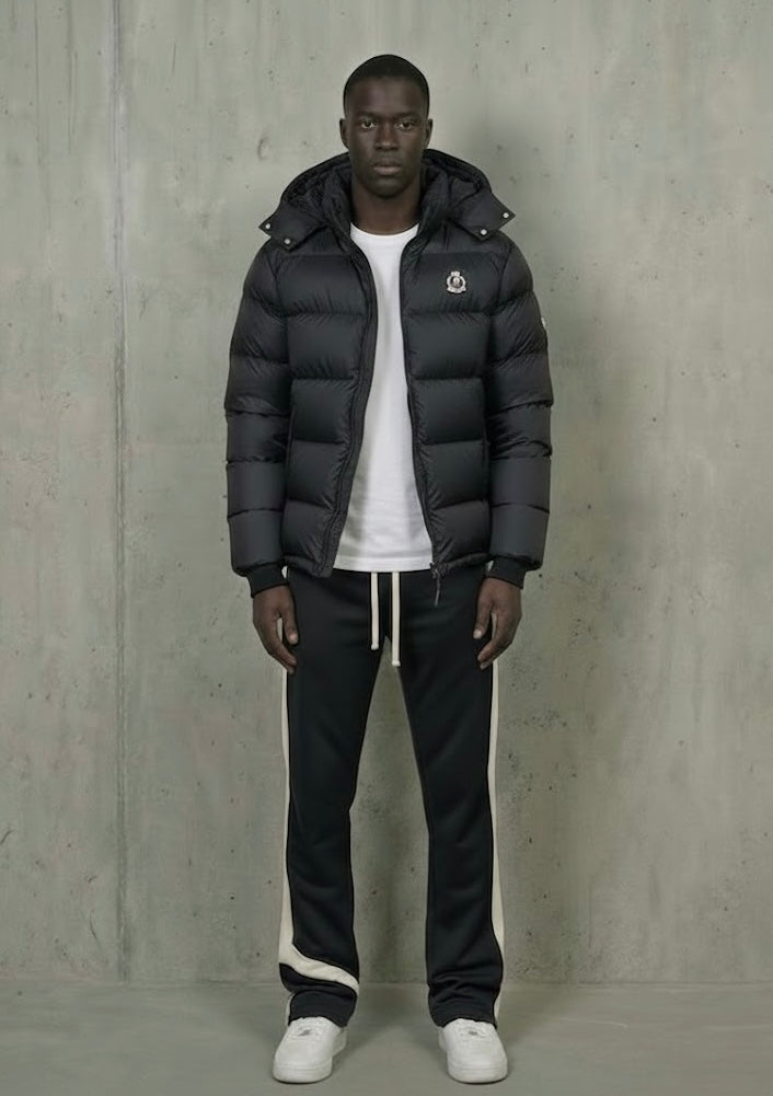 HRH Puffer Chrome Zip - Black