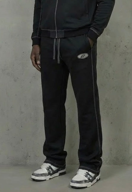 B Nylon Track Joggers - Black