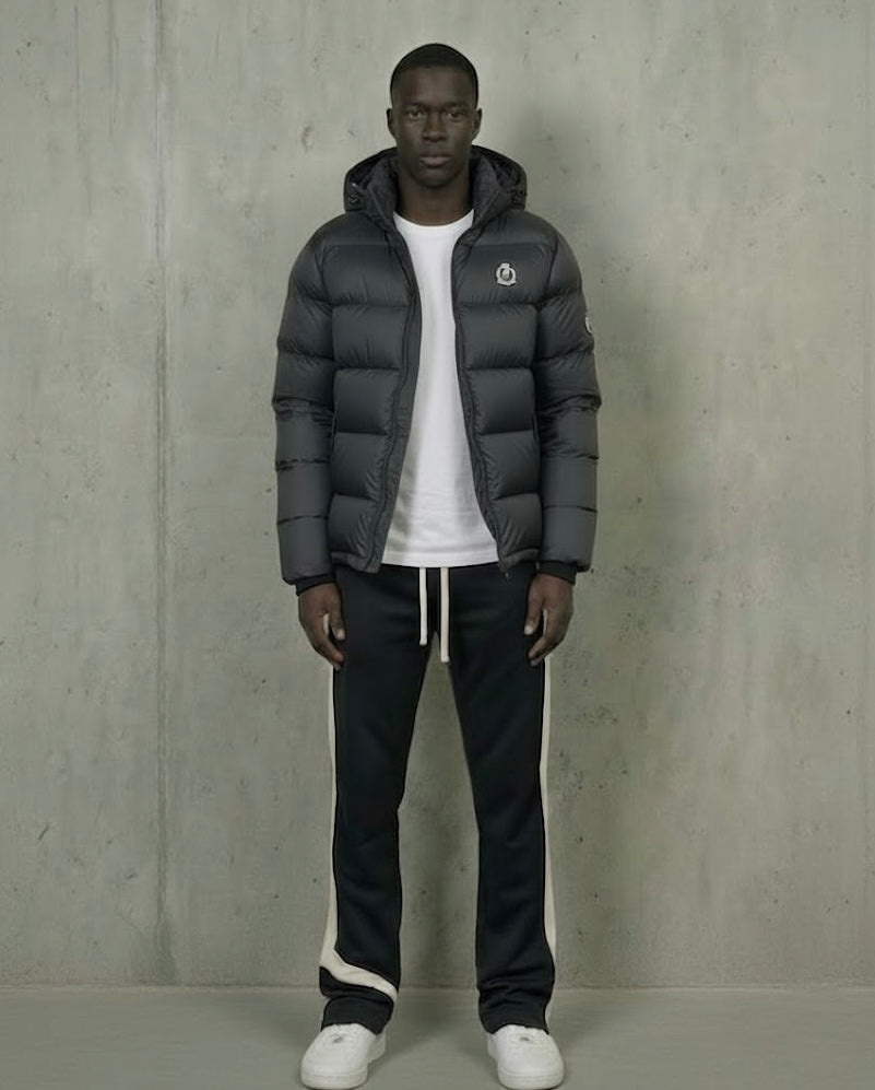 HRH Puffer Chrome Zip - Grey