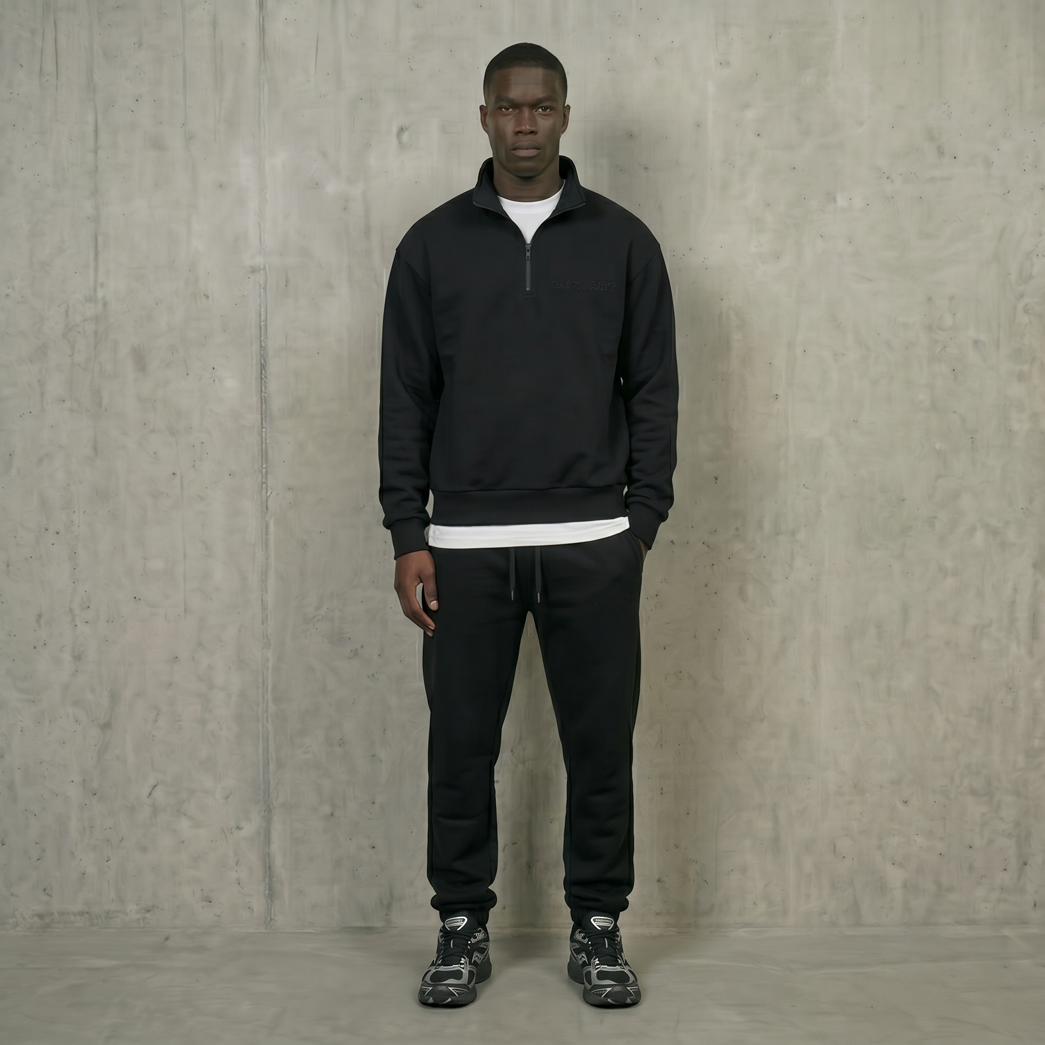 Benjart Blanks Quarter Zip Top Black (PRE-ORDER)