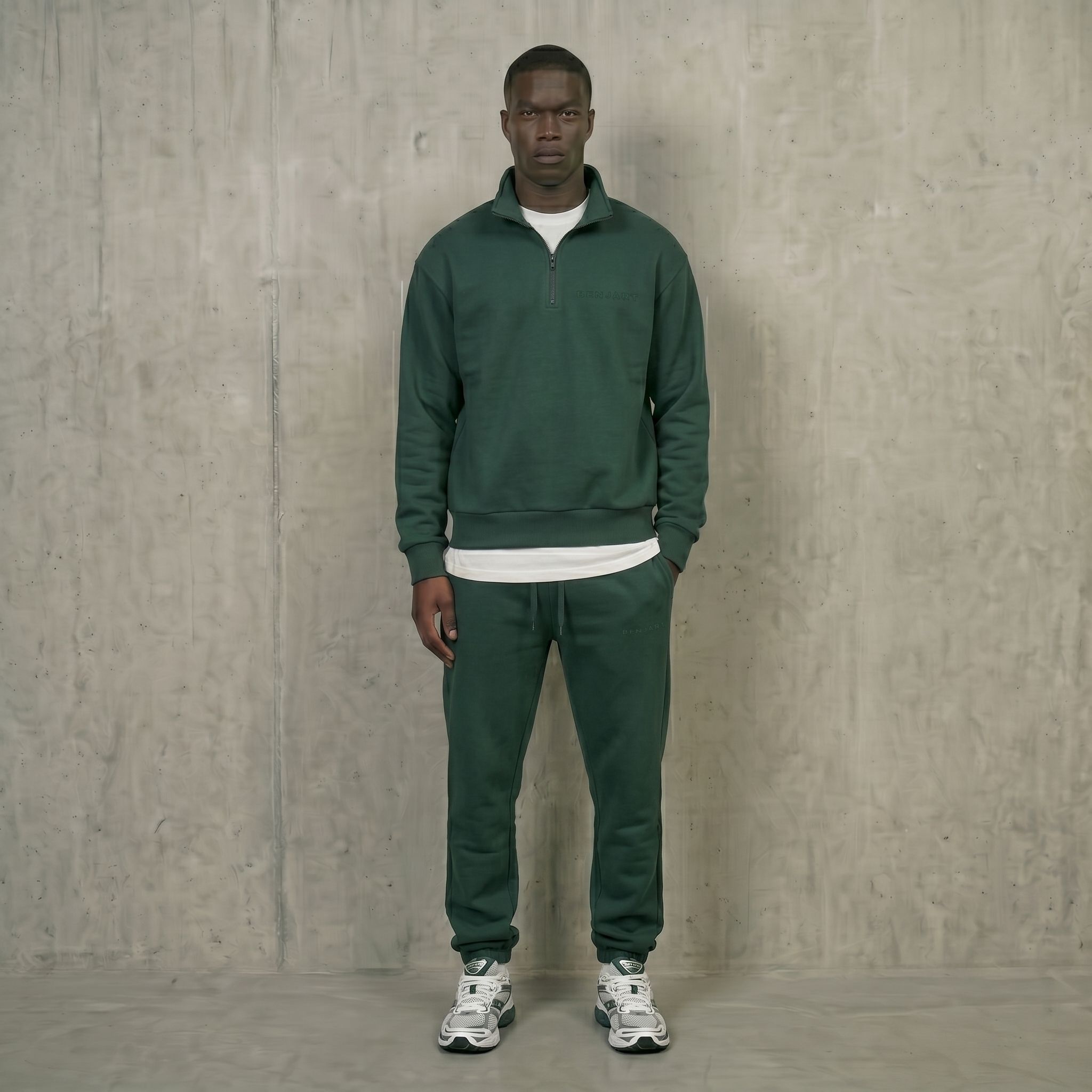 Benjart Blanks Quarter Zip Top Pine Green (PRE-ORDER)