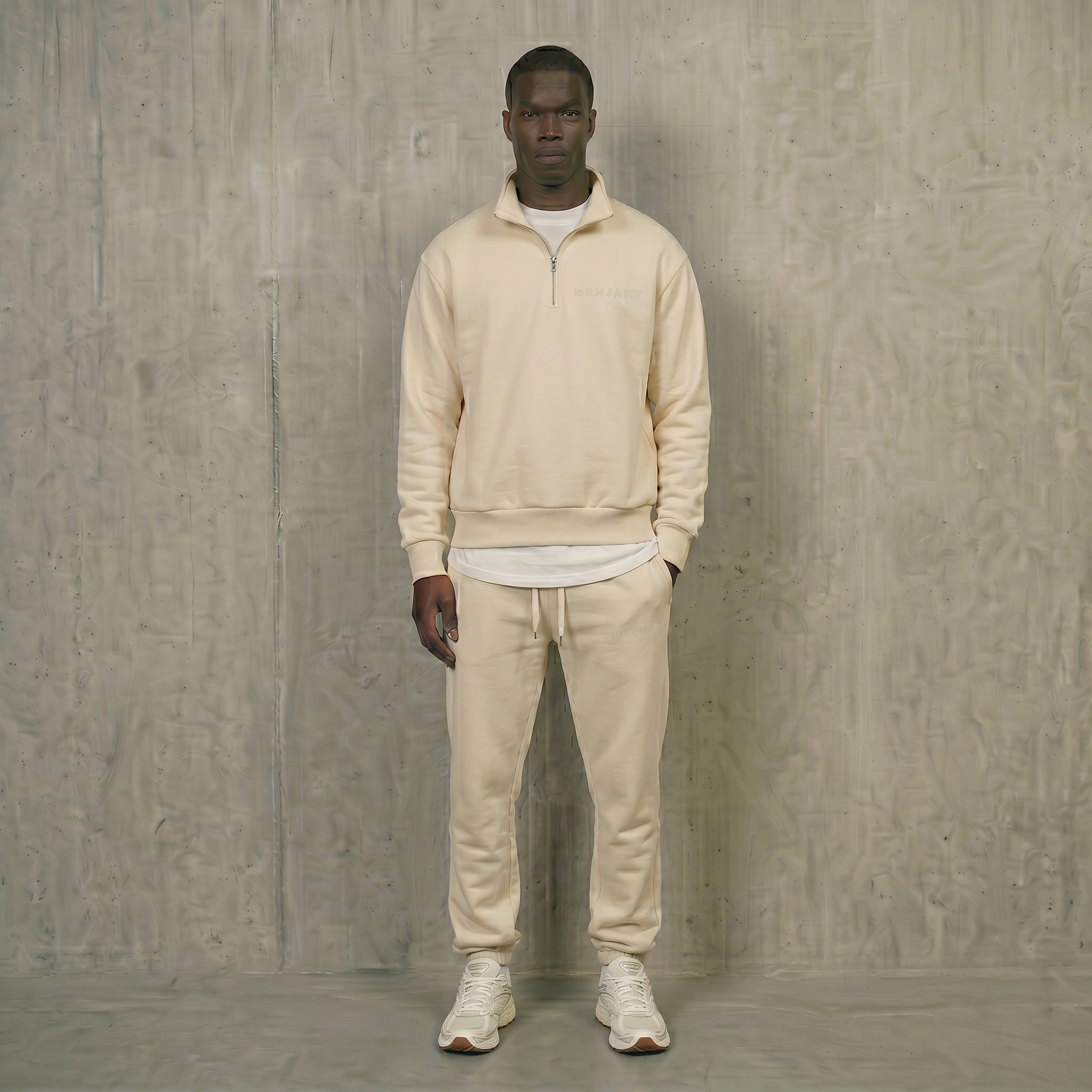 Benjart Blanks Quarter Zip Top Cream (PRE-ORDER)