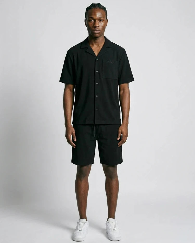 Benjart Resort shirt and shorts set in black