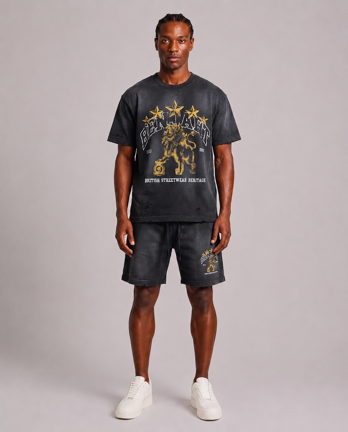 Benjart Heritage Lion Tee - Washed Black