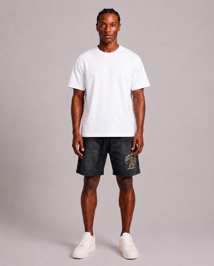 Benjart Heritage Lion Shorts - Washed Black