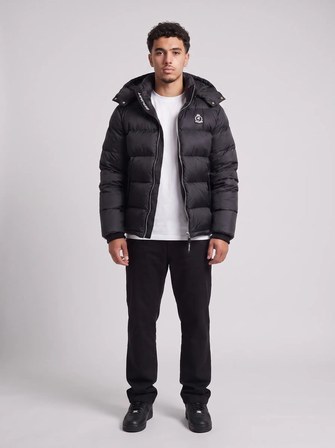 HRH Puffer Chrome Zip - Black