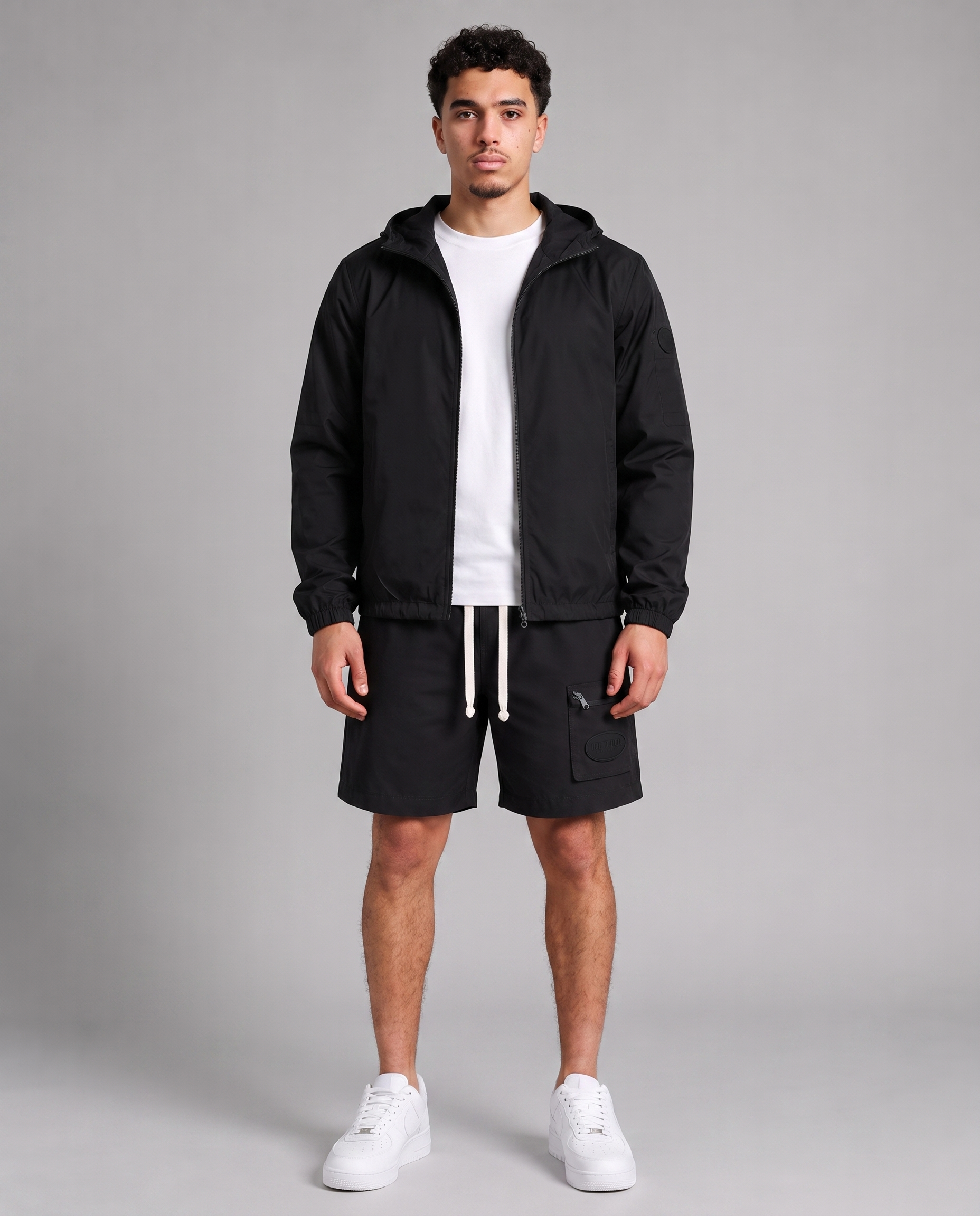 Benjart Reversible Tab Windbreaker - Black