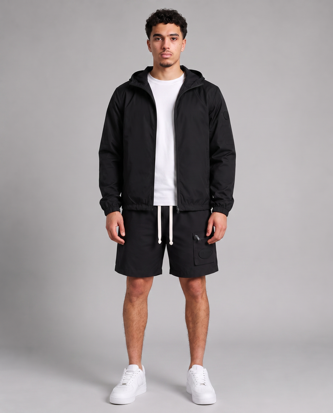 Benjart Reversible Tab Windbreaker - Black