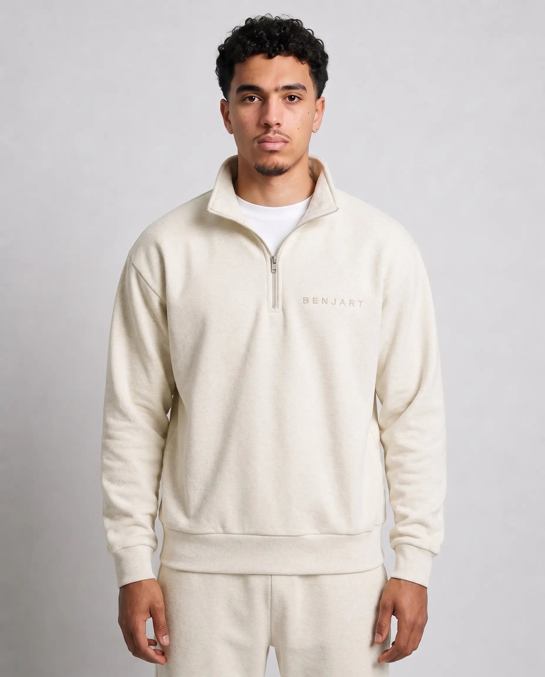 Benjart Blanks Quarter Zip Top Cream