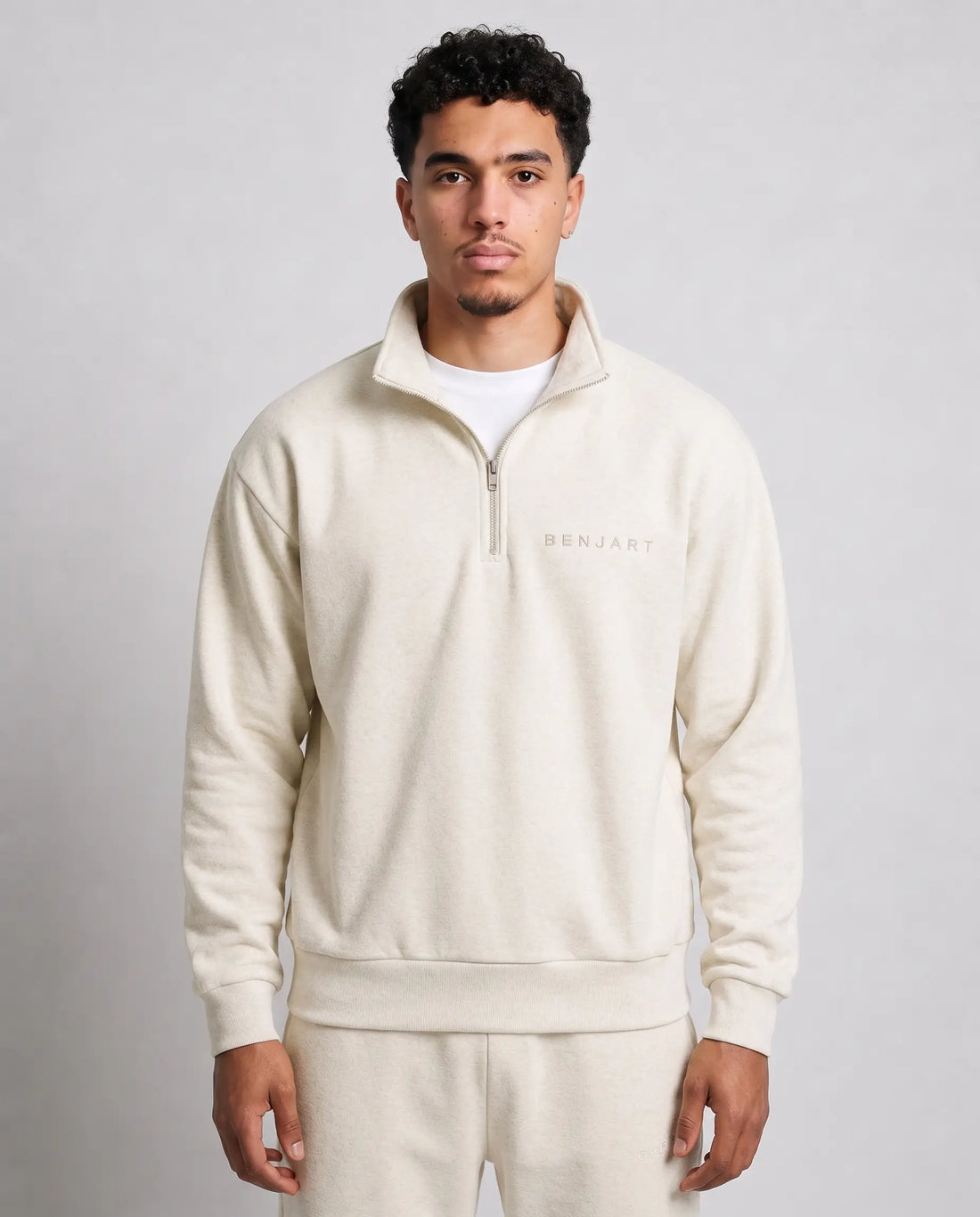 Benjart Blanks Quarter Zip Top Cream