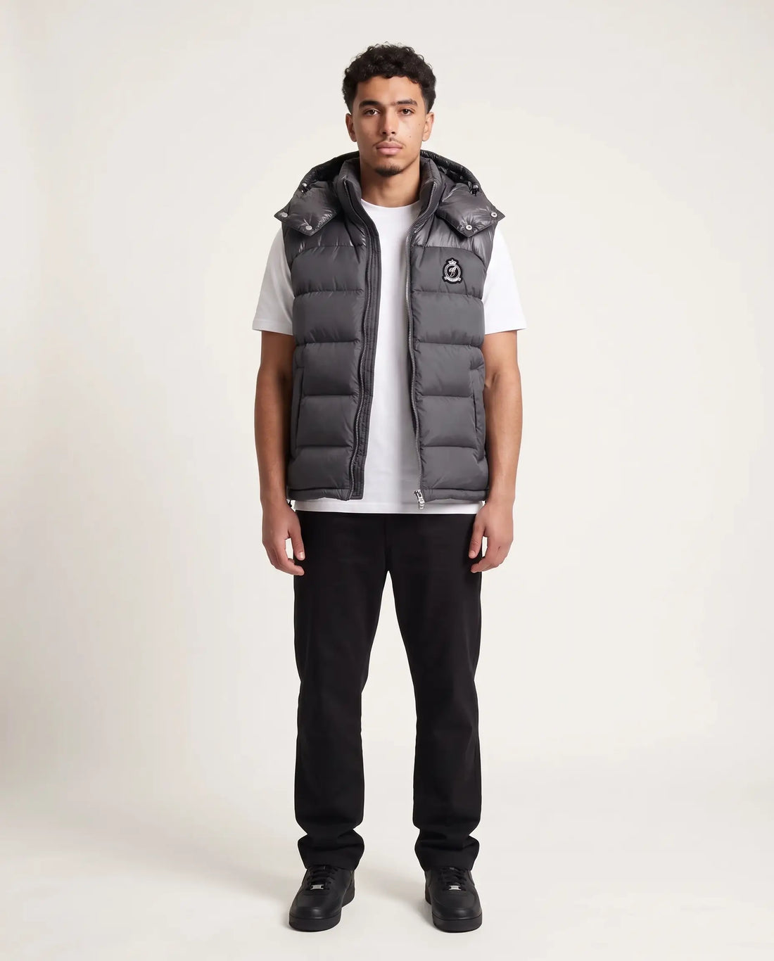 HRH Hooded Gilet - Grey/Chrome