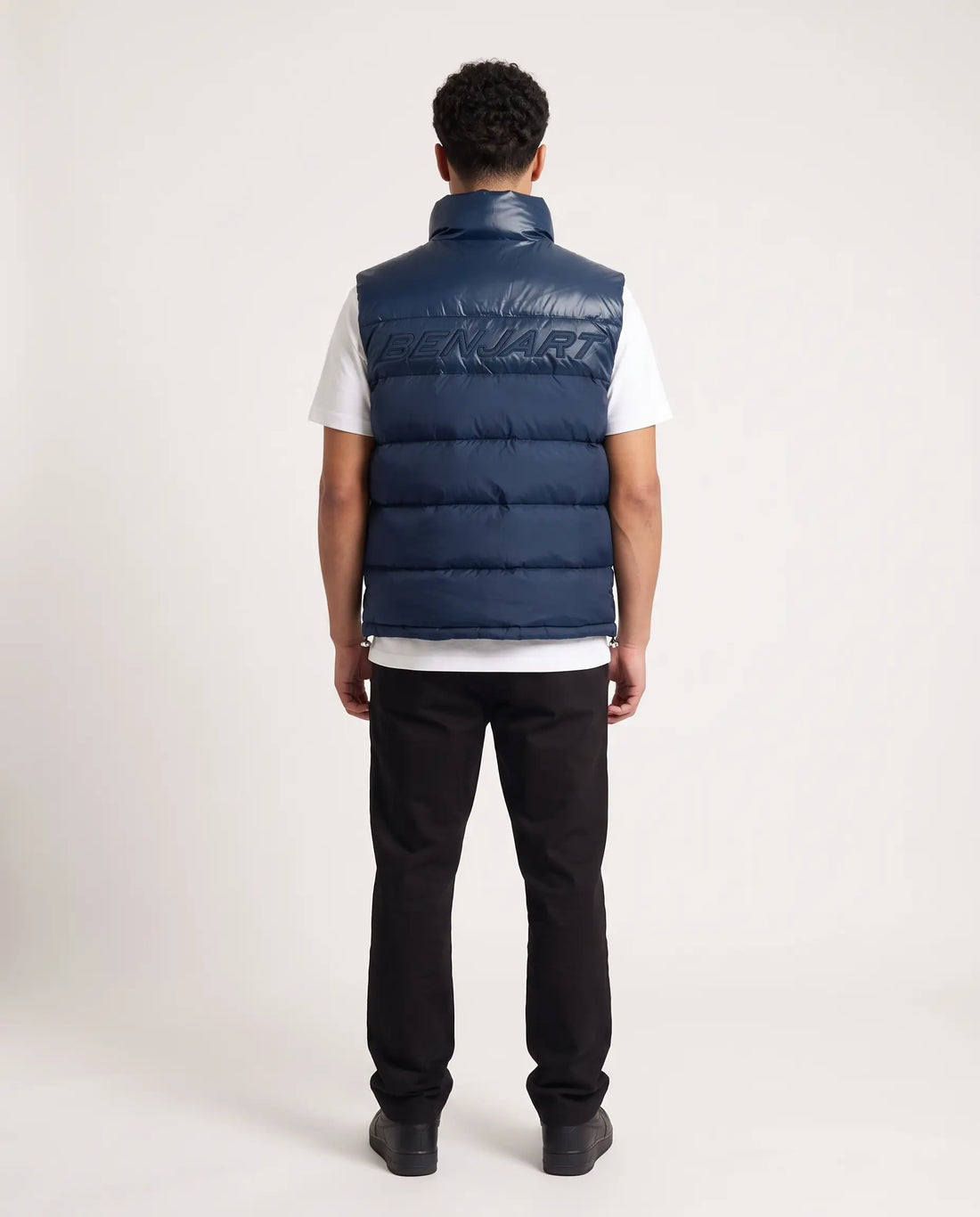 HRH Hooded Gilet - Navy/Chrome