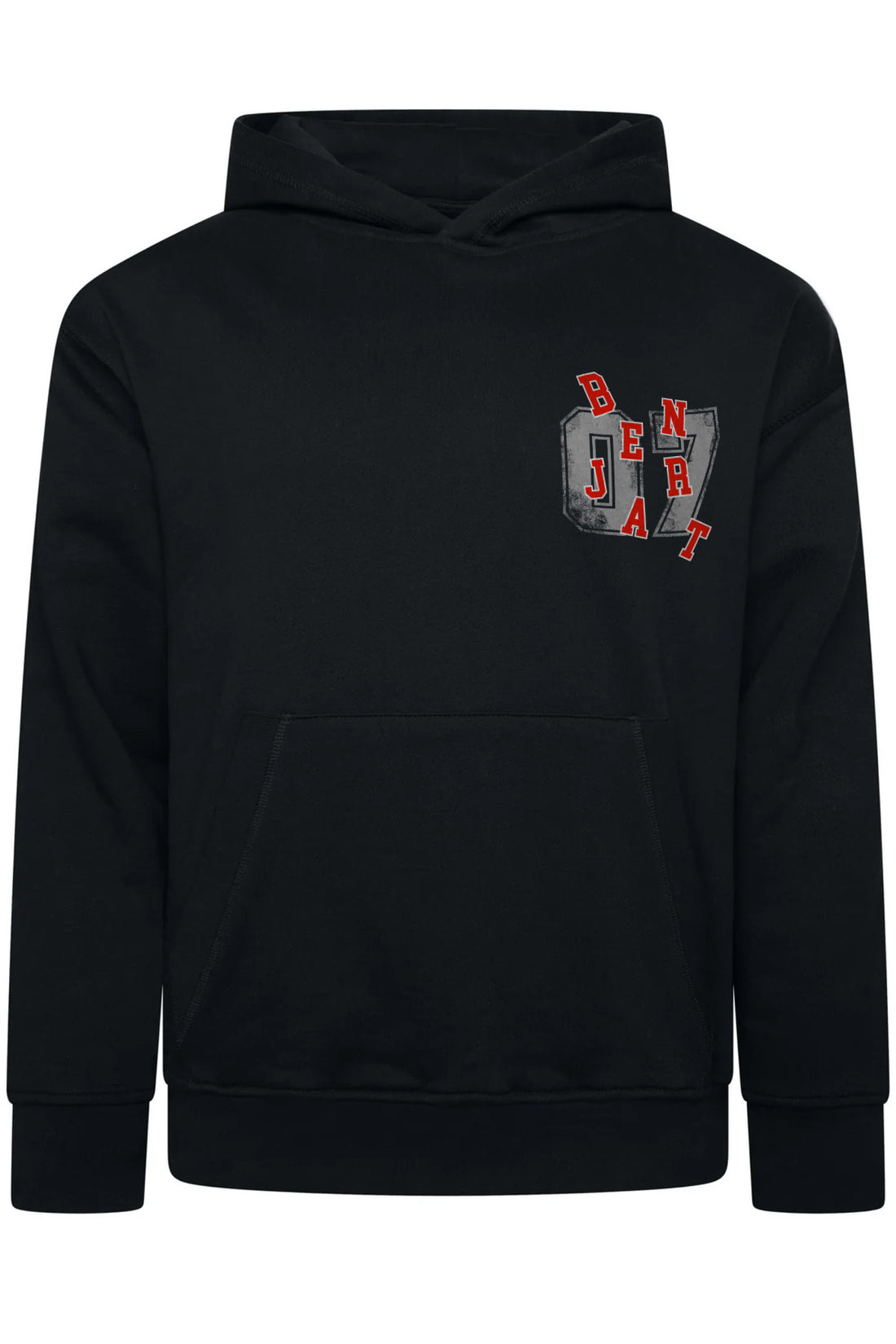 Benjart Scatter Hood in black, print detail