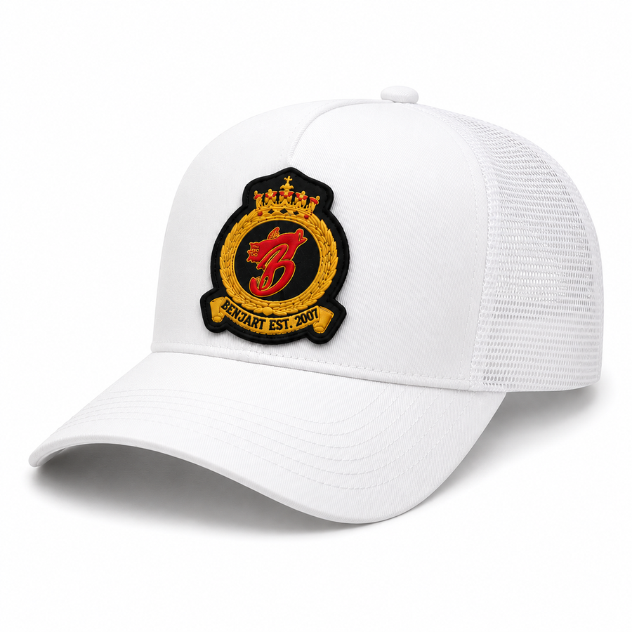 HRH Mesh Snapback Cap - White