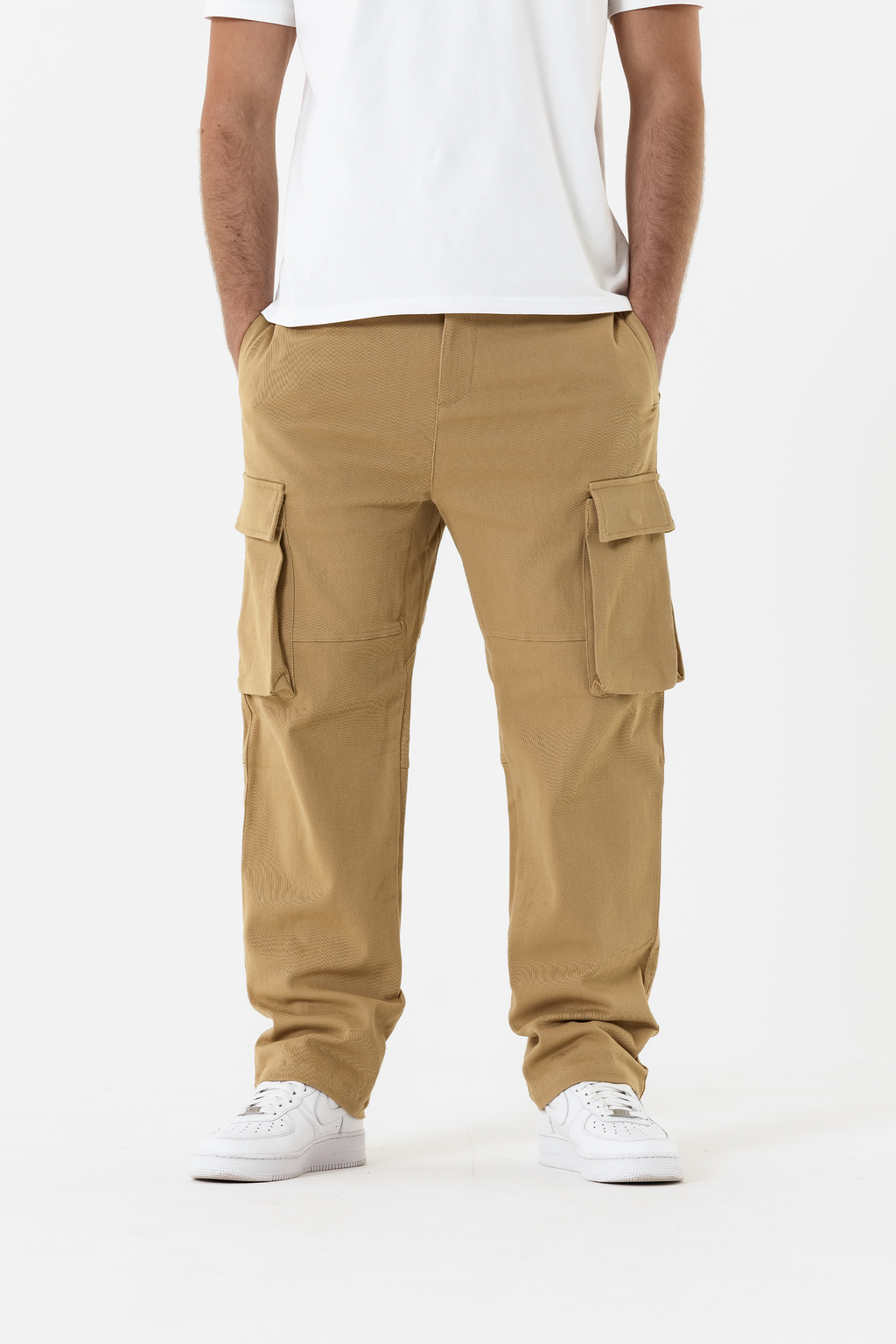Benjart Denim Multi Pocket Cargos - Sand