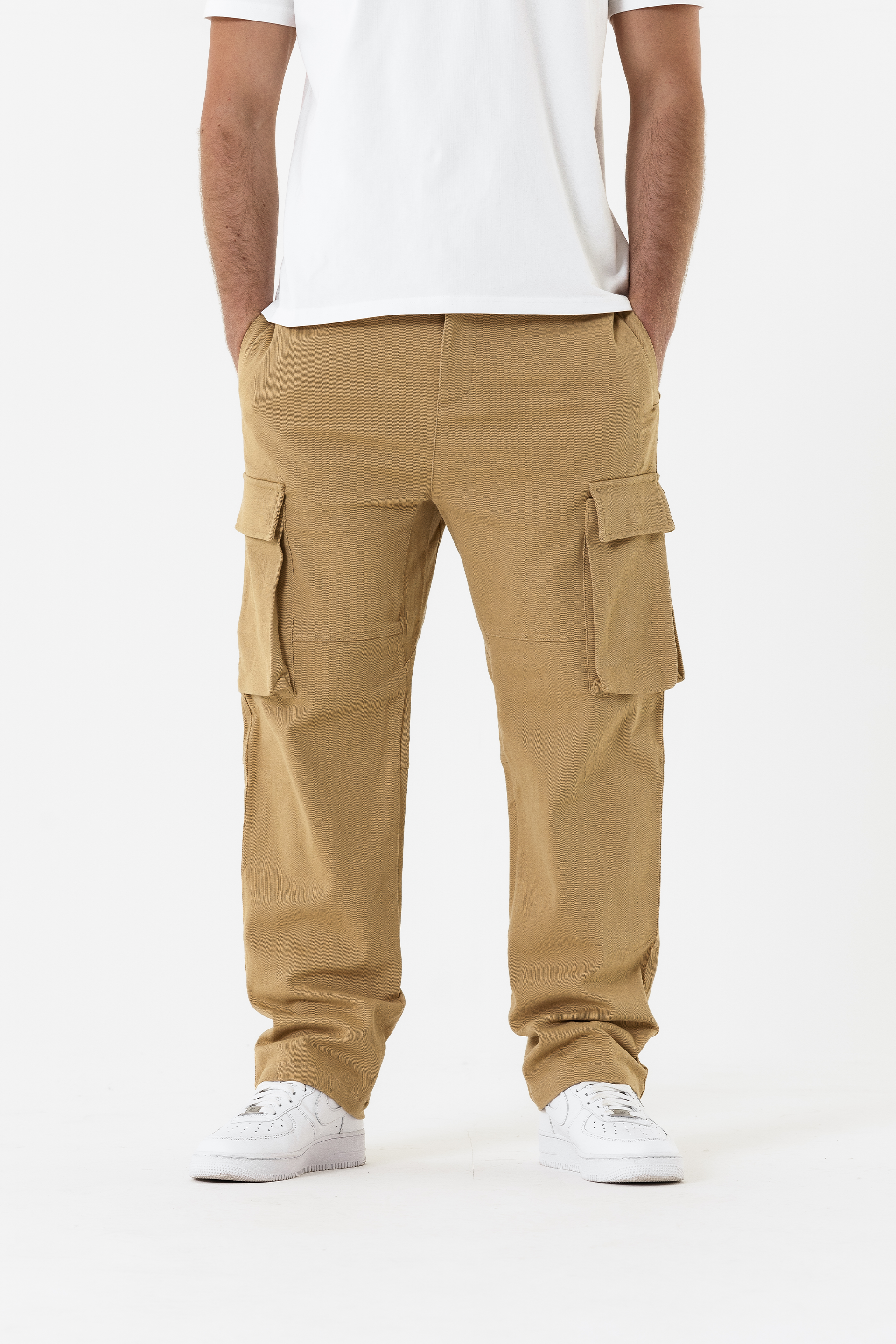 Benjart Denim Multi Pocket Cargos - Sand