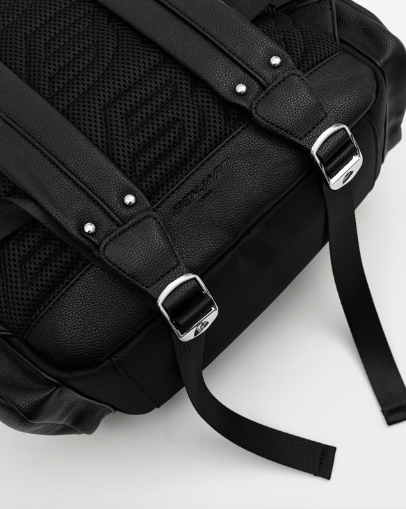 Nylon Weekender Backpack - Black