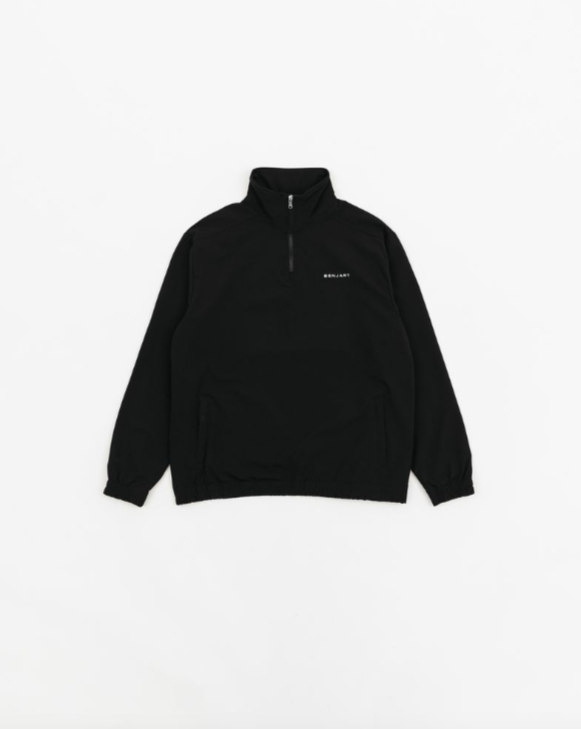 Benjart Nylon Quarter Zip - Black