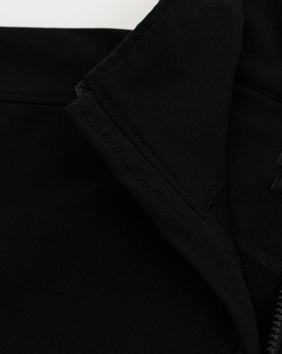 Benjart Nylon Quarter Zip - Black