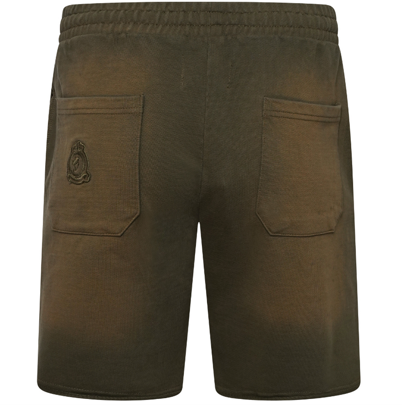Distressed HRH  Shorts - Green Acid Wash