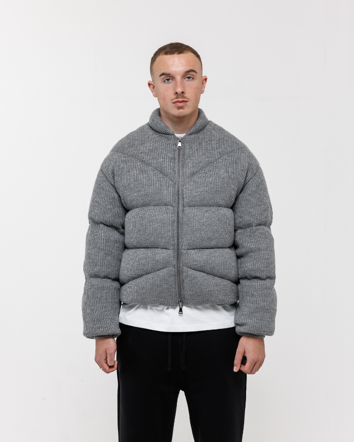 HRH Panelled knit Jacket - Grey