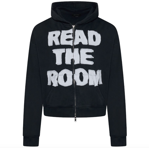 Benjart ' Read the room'  Zip Hood - Black/White