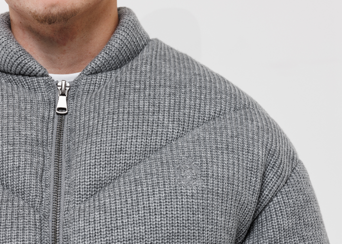 HRH Panelled knit Jacket - Grey