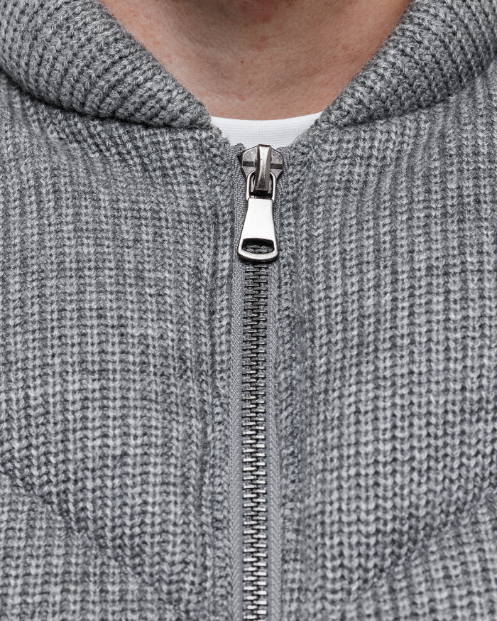 HRH Panelled knit Jacket - Grey