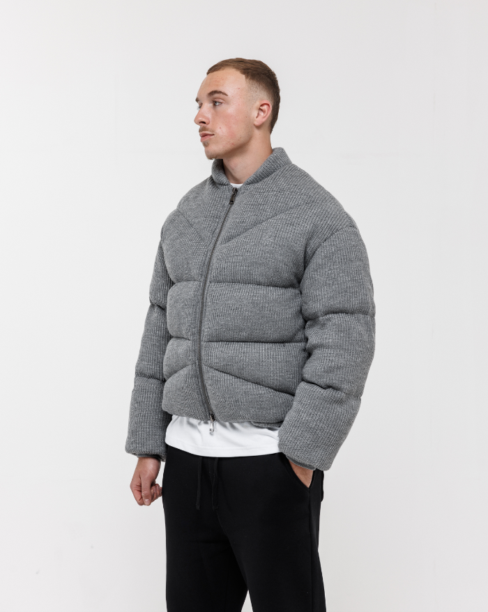 HRH Panelled knit Jacket - Grey