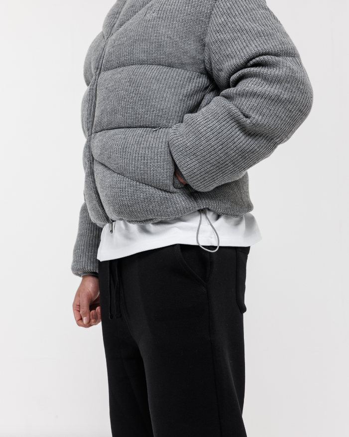 HRH Panelled knit Jacket - Grey