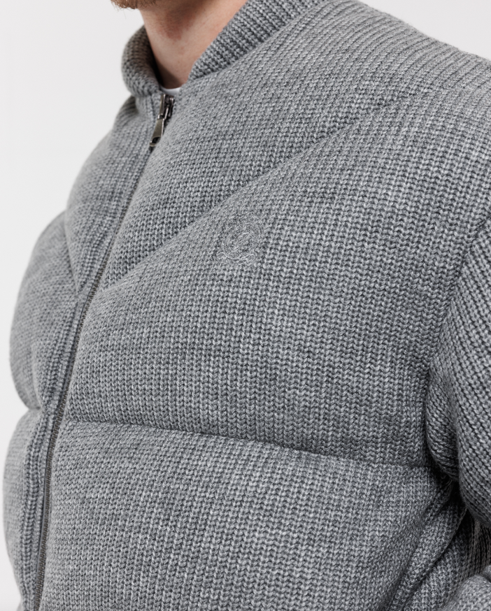 HRH Panelled knit Jacket - Grey