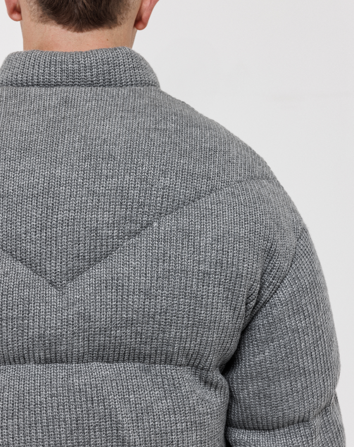 HRH Panelled knit Jacket - Grey