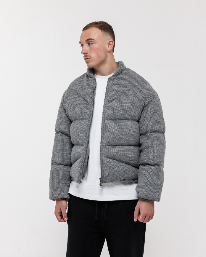 HRH Panelled knit Jacket - Grey