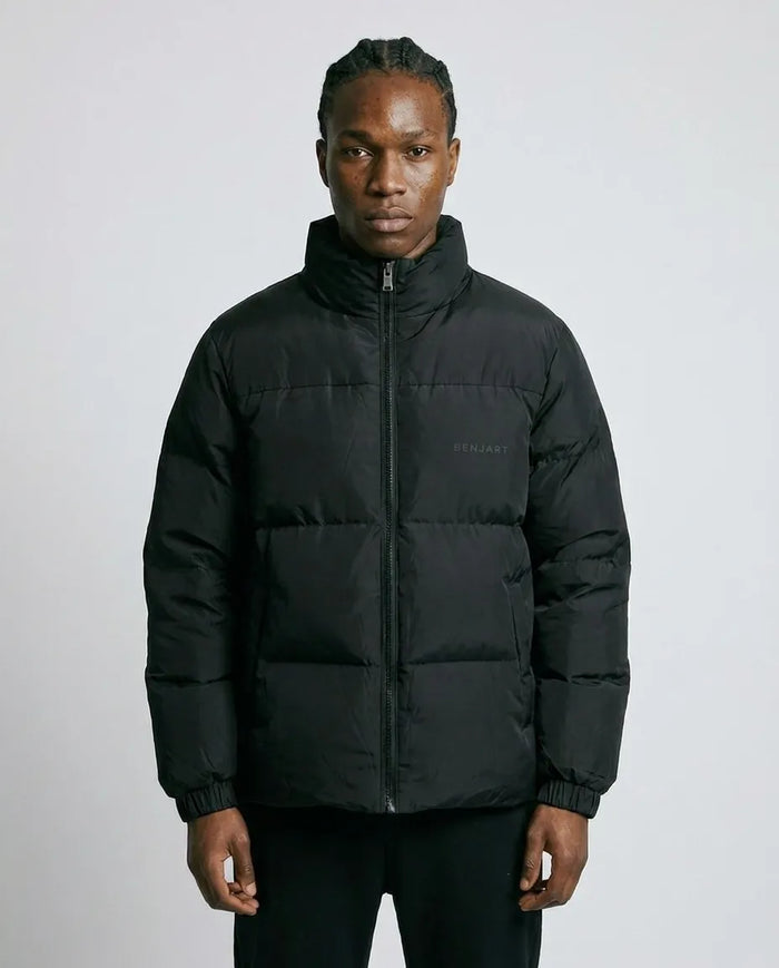 Benjart Cartier Puffer Jacket in black, front view