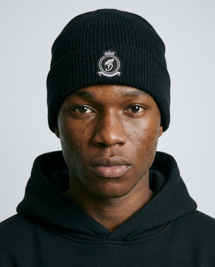 HRH Chrome Beanie - Black